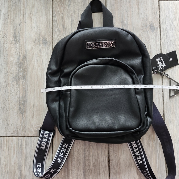 PLAYBOY Black Backpack with Logo Patch - Picture 3 of 5